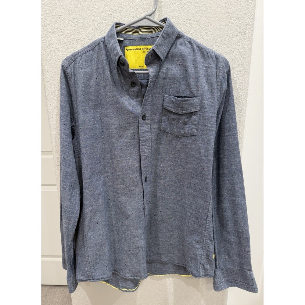 Men's Descendant of Thieves By: Dres Ladro Blue Chambray Long-sleeve Shirt M